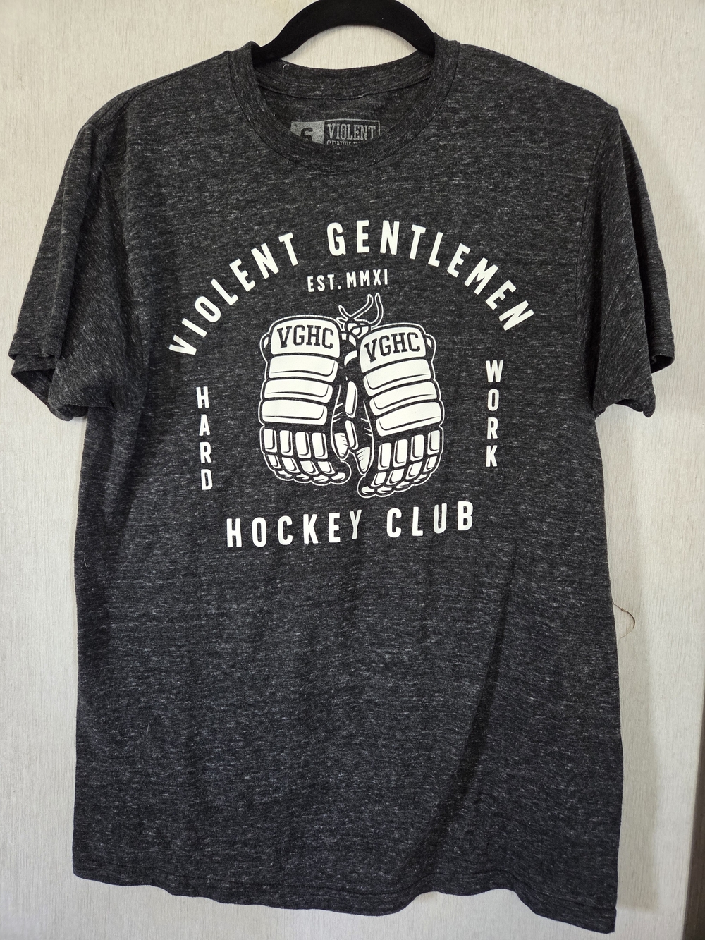 Violent Gentlemen Men’s Hockey Club Graphic Tee - Dark Gray